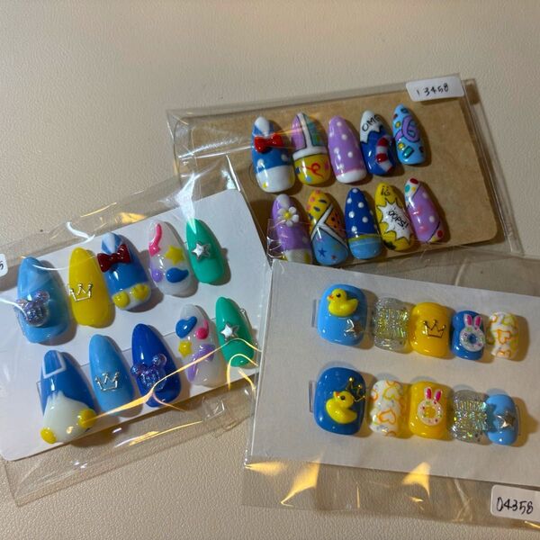 【現品】ネイルチップ パルパルーザ クワッキーダックシティあひる アメコミ pop ブルー ディズニー