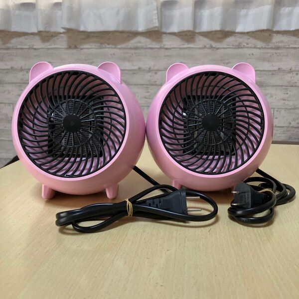 美品!ピンクのブタさん卓上セラミックファンヒーター 2台セット