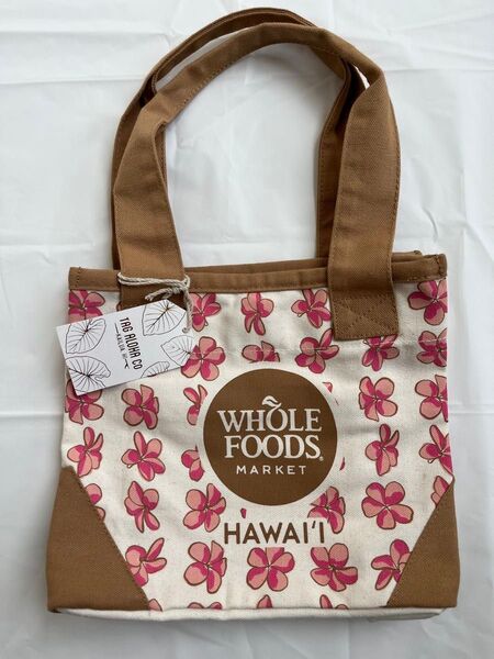 プルメリア ホールフーズ ハワイ HAWAII エコバッグ トート バッグ ミニバッグ ミニトート 新品 未使用