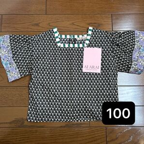 ai arai しまむら パッチワークシャツ トップス 花柄 100