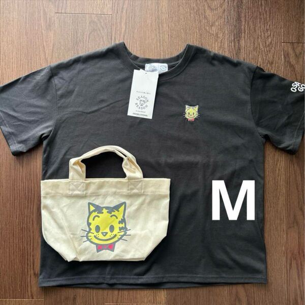 オサムグッズ osamu goods しまむら Tシャツ ネコ M トートバッグ