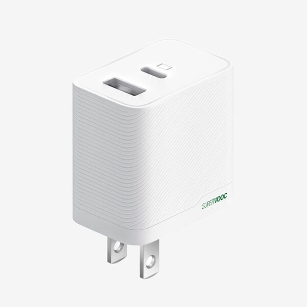 OPPO SUPERVOOC 33W デュアルポート急速充電アダプター ホワイト