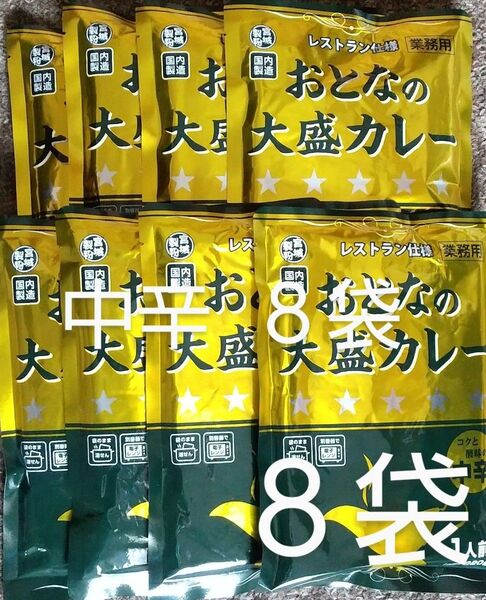 おとなの大盛カレー 中辛 8袋セット 宮城製粉