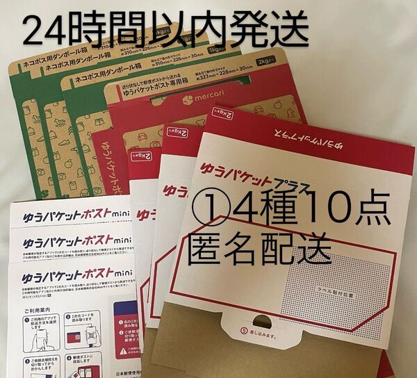 ネコポス用ダンボール箱 ネコポス 箱 ダンボール A4 3枚 ゆうパケットプラス専用箱 mini封筒 新品未使用 公式 梱包材①