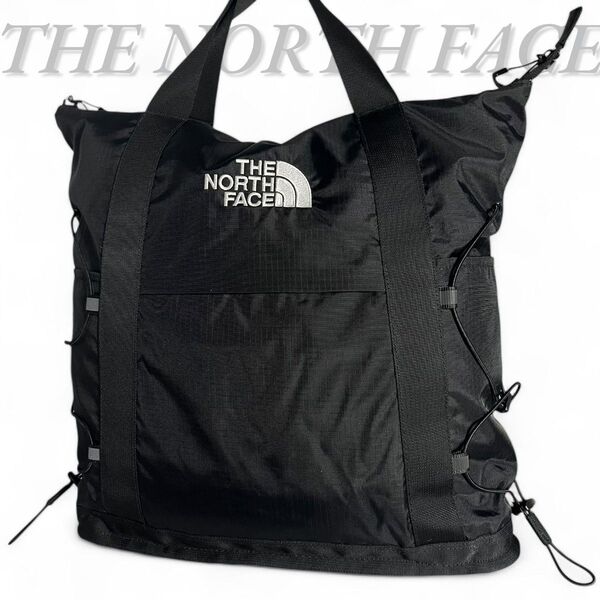 美品 THE NORTH FACE ノースフェイス トートバッグ 2WAY リュック NF0A52SV 黒 BOREALIS