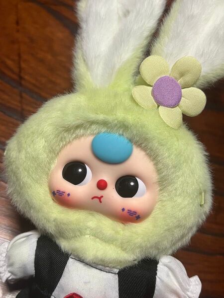 Baby Three マカロンシリーズ きみどり色 うさぎ 立ち耳 ぬいぐるみ