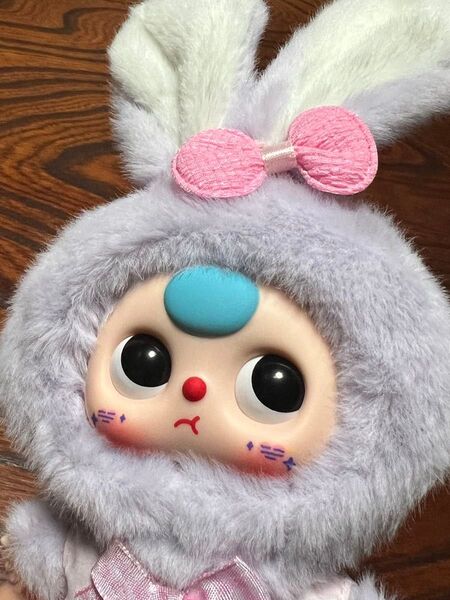 Baby Three マカロンシリーズ 紫色 うさぎ 立ち耳 ぬいぐるみ