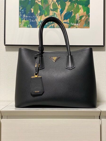PRADAドゥーブレ トート2wayショルダー nero/mughetto