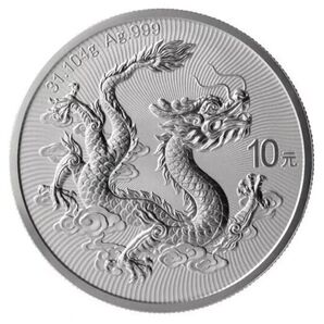 2025 1オンス (31.104g)中国龍 ドラゴン 雲龍図 銀貨 1オンス 純銀 銀貨
