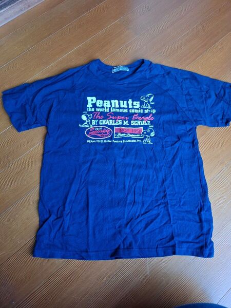 Peanuts スヌーピー Tシャツ M 紺