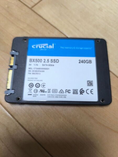 Micron Crucial 240GB SSD 2.5インチSATA BX500