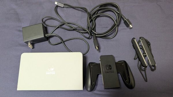 Switch 周辺機器 有機el 白ドック ドッグ HDMIケーブル グリップ ACアダプタ 再出品可能 美品