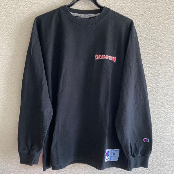 Champion 長袖Tシャツ M ブラック 黒 メンズ