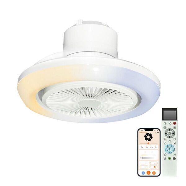 シーリングファンライト LED ライト 扇風機 リモコン付き 照明器具 引掛モデル アプリ 無段階調光調色 タイマー Wi-Fi