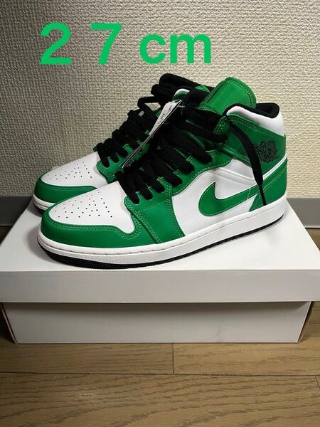 【未使用】Nike Air Jordan 1 Mid "Lucky Green" 27cm ナイキ ジョーダン1 グリーン 黒 緑