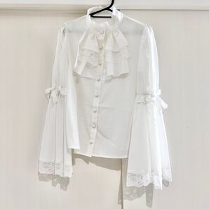 Jamie エーエヌケー 姫袖 フリル ブラウス 白 ゴスロリ 地雷 天使界隈