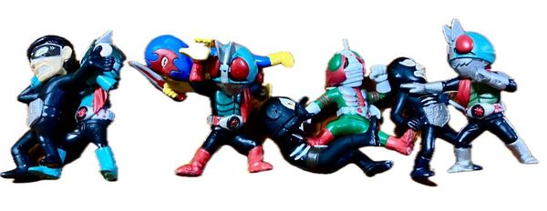 仮面ライダー プライズ品 キーホルダー取り外品 仮面ライダー 1号 2号 V3 ショッカー ゲルショッカー 可愛い