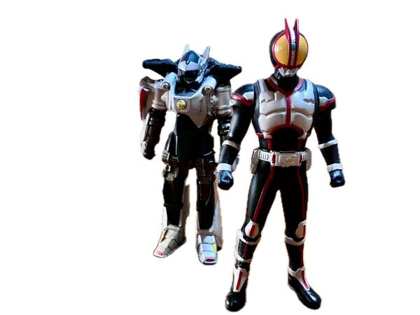 【タイムサービス】仮面ライダー555 ファイズ オートバジン セット 約12cm ソフビ? プライズ品 非売品 バンプレスト
