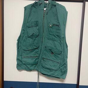 GAP フィッシングベスト グリーン 古着