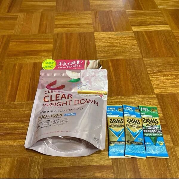 クレバー クリアウエイトダウン ピーチティー味 ザバスホエイプロテインお試し