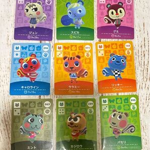 どうぶつの森 ジュン スピカ グミ ララミー リッキー ミント パセリ 等 りす amiiboカード アミーボカード
