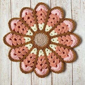 ピンク 円座 ハンドメイド クッション マット チェアパッド おざぶ 丸椅子カバー 花座布団 インテリア雑貨