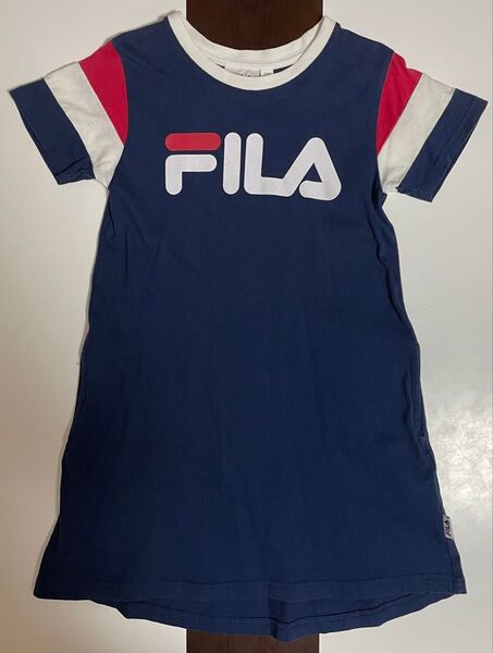 FILA 半袖 Tシャツ ワンピース 120サイズ ネイビー キッズ