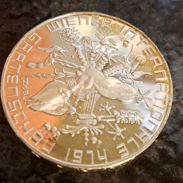 1974年オーストリア50シリング銀貨 品位SV640 20g 外国コイン オーストリア銀貨