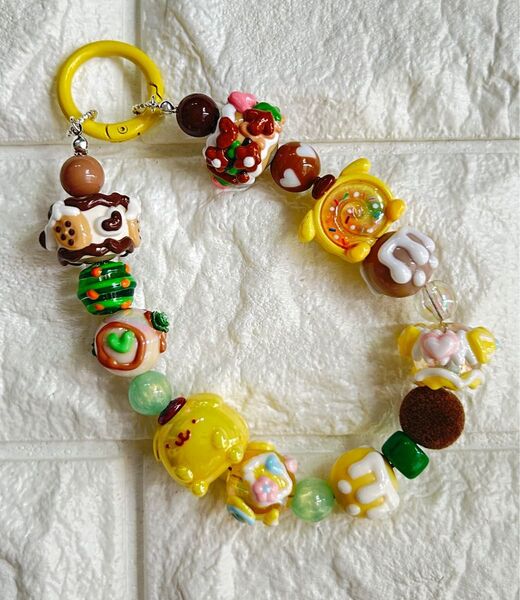 ストラップ キーホルダー サンリオ ポムポムプリン ハンドメイド