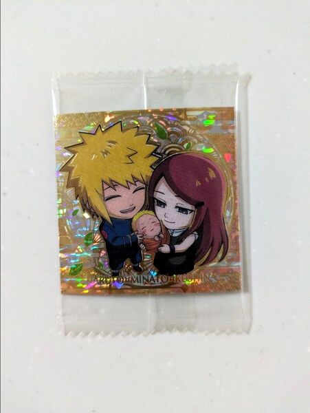 NARUTO 疾風伝 忍界シールウエハース vol.4 CR ナルト&ミナト&クシナ 忍界4-34