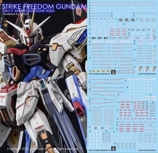 MGEX 1/100 ストライクフリーダム ガンダム用水転写式デカール 他社製 ガンダム ガンプラ プラモデル MG