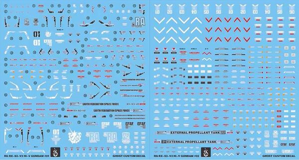 RG 1/144 Hi-νガンダム用水転写式デカール 他社製 ガンダム ガンプラ プラモデル ハイニュー