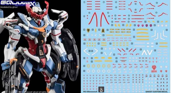 HG 1/144 GQuuuuuuX ジークアクス 用水転写式デカール 他社製 ガンダム ガンプラ プラモデル