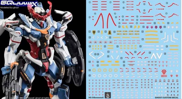 HG 1/144 GQuuuuuuX ジークアクス 用水転写式デカール 他社製 ガンダム ガンプラ プラモデル