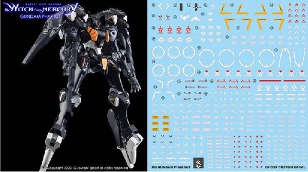 HG 1/144 水星の魔女 ガンダムファラクト用水転写式デカール 他社製 ガンダム ガンプラ プラモデル