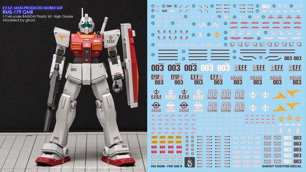HG 1/144 ジムII 用水転写式デカール 他社製 ガンプラ ガンダム プラモデル