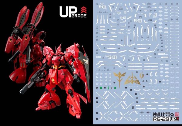 RG 1/144 サザビー/ MSNー04FF サザビー用蛍光水転写式デカール 他社製 ガンダム ガンプラ プラモデル