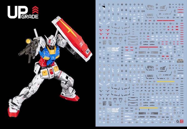 RG 1/144 RX-78-2 ガンダム Ver.2.0 + G3ガンダム用水転写デカール 他社製 ガンダム ガンプラ