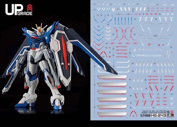 HG 1/144 ライジングフリーダムガンダム用蛍光水転写式デカール 他社製 ガンダム ガンプラ プラモデル