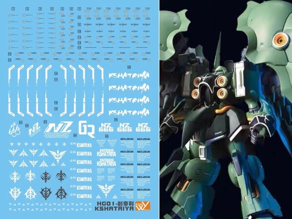 HG 1/144 クシャトリヤ用蛍光水転写式デカール 他社製 ガンダム ガンプラ プラモデル