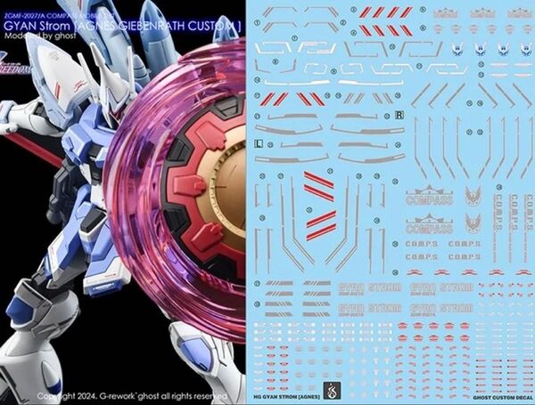 HG 1/144 ギャンシュトローム用水転写式デカール 他社製 ガンダム ガンプラ プラモデル