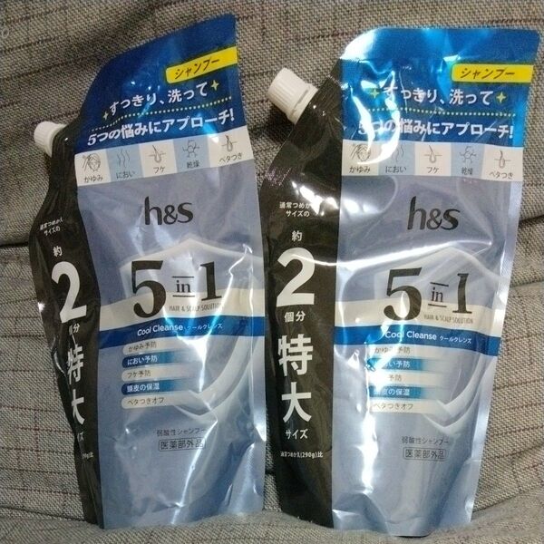 560g【2個セット】h&s クールクレンズ シャンプー 詰め替え