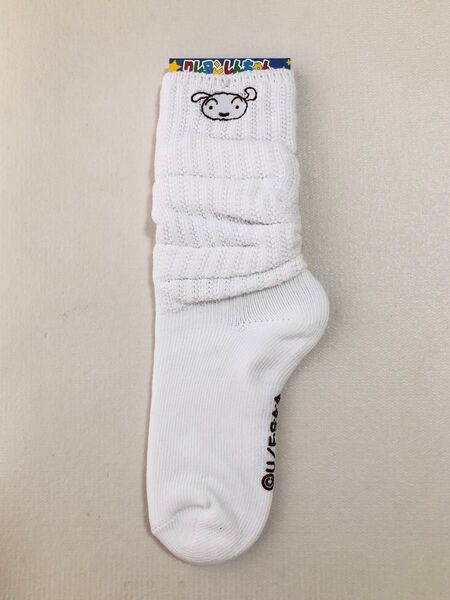 未使用 クレヨンしんちゃんシロ 靴下 ソックス 白 シロ 刺繍
