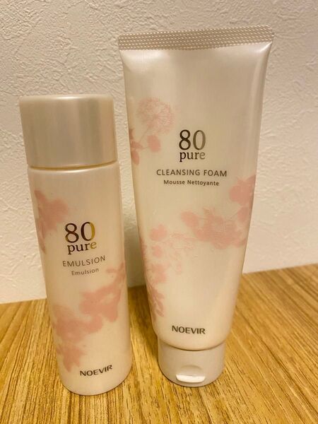 ノエビア 80ピュア クレンジングフォーム&乳液 2個セット