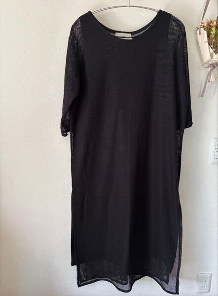 JUSTCOLLECTION ジャストコレクション メッシュワンピース2点セットロングワンピース 重ね着