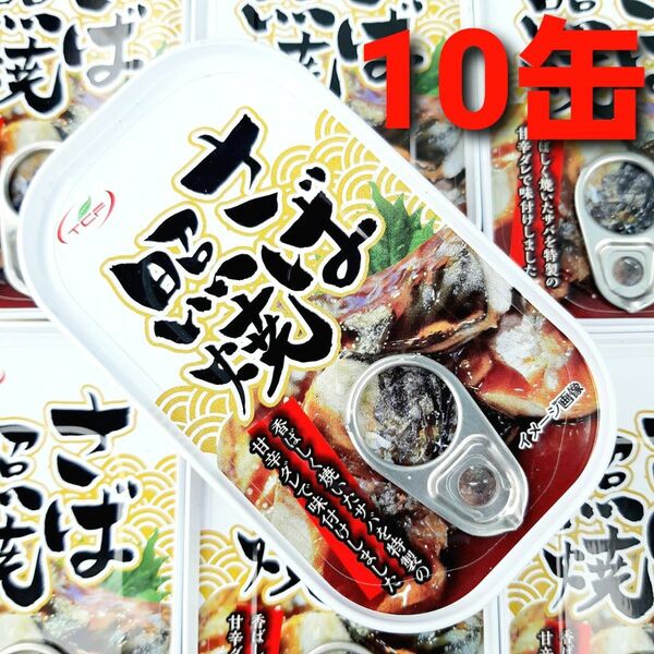 さば照焼 缶詰 100g 10缶 さば缶詰 さば缶 鯖 さば照り焼き さば蒲焼き 保存食 非常食 防災 備蓄 ①