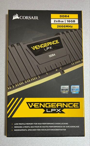 【中古】DDR4-2666 16GB(8GB×2枚) CORSAIR