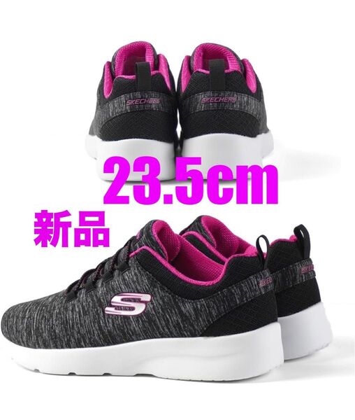 【新品】スケッチャーズ ダイナマイト 2.0-In A Flash レディース 23.5(ブラック/ホットピンク)スニーカー