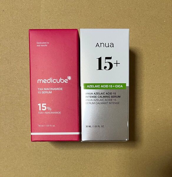 【新品】メディキューブ TXAナイアシンアミド15セラム 30ml・アヌア アゼライン酸15インテンスカーミングセラム30ml