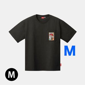 【新品】Tシャツ マリオ花札・黒 Mサイズ Mario